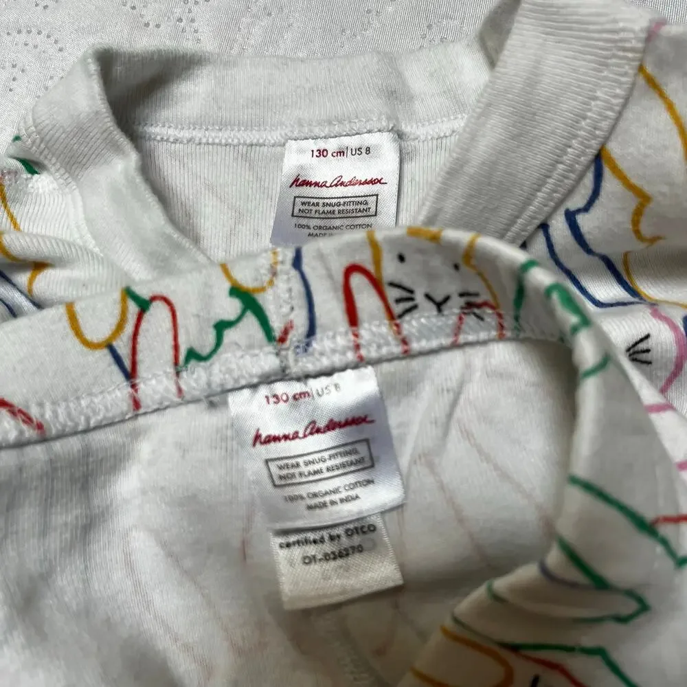 Hanna Andersson Bunny Print PJ Set Size 8